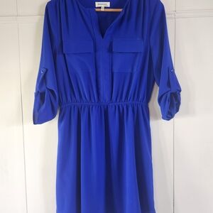 Monteaux Royal Blue Shirt Dress